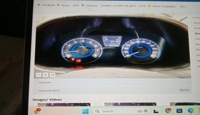 2012 Hyundai Verna FLUIDIC 1.6 VTVT SX, Petrol, Manual, 10,00,000 km, interior
