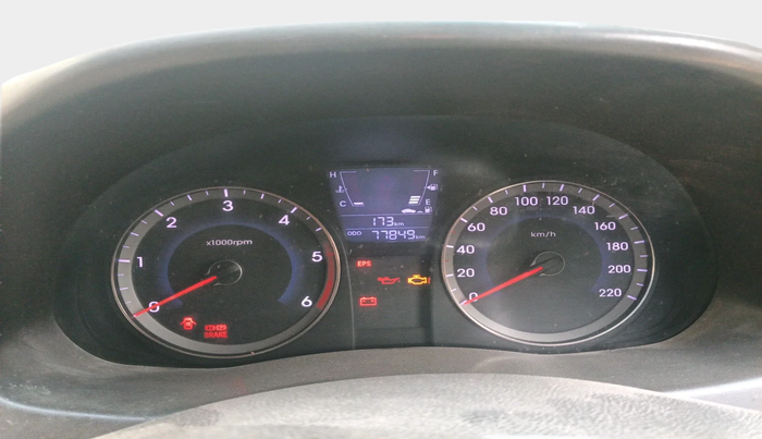 2012 Hyundai Verna FLUIDIC 1.6 CRDI EX, Diesel, Manual, 77,849 km, interior