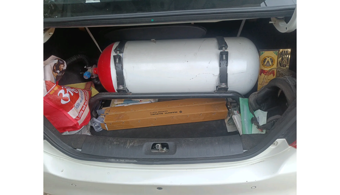 2021 Maruti Swift Dzire TOUR S-CNG, Petrol, Manual, 63,487 km, exterior