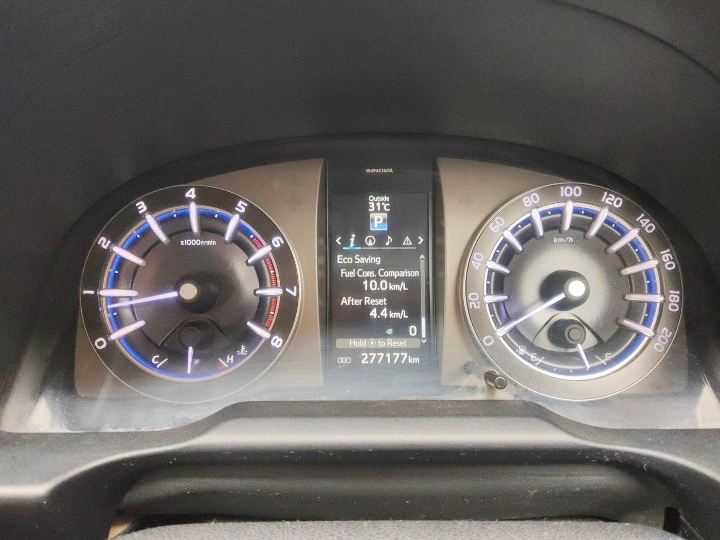 2019 Toyota Innova Crysta 2.7 ZX AT 7 STR, Petrol, Automatic, 2,77,177 km, interior