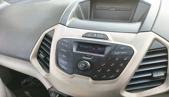 2013 Ford Ecosport AMBIENTE 1.5L DIESEL, Diesel, Manual, 1,29,140 km, interior