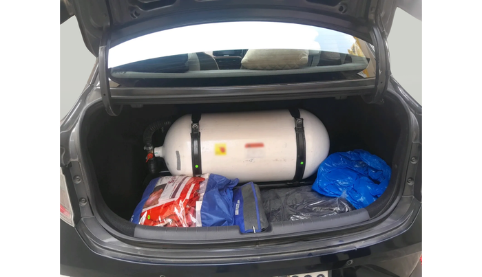 2023 Hyundai AURA SX 1.2 CNG, Petrol, Manual, 1,11,829 km, exterior