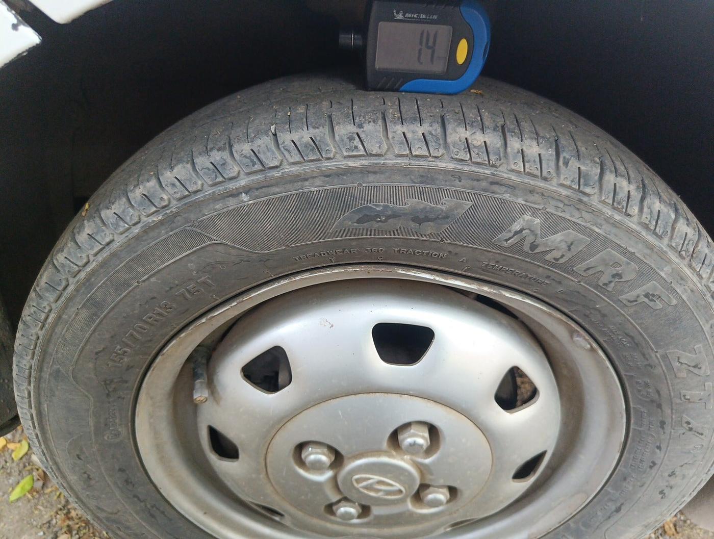 2007 Hyundai Santro Xing GL, Petrol, Manual, 50,703 km, tyre