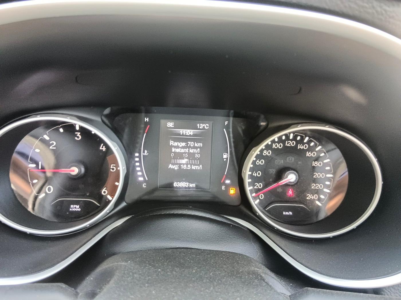 2019 Jeep Compass LONGITUDE (O) 2.0 DIESEL, Diesel, Manual, 63,893 km, interior