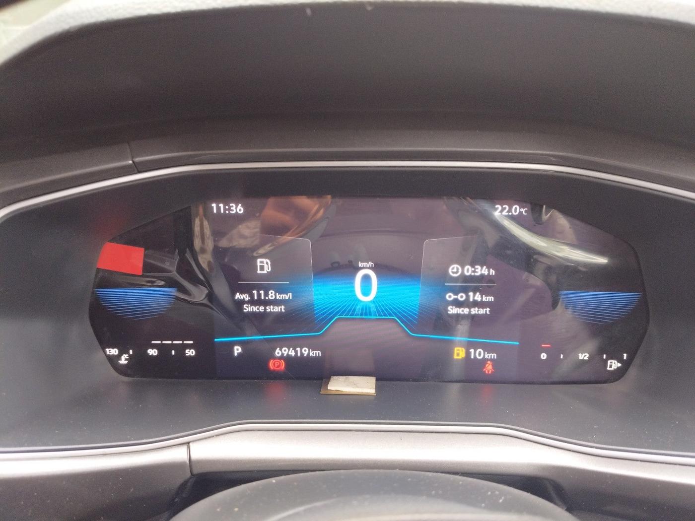 2022 Volkswagen TAIGUN TOPLINE 1.0 TSI AT, Petrol, Automatic, 69,419 km, interior