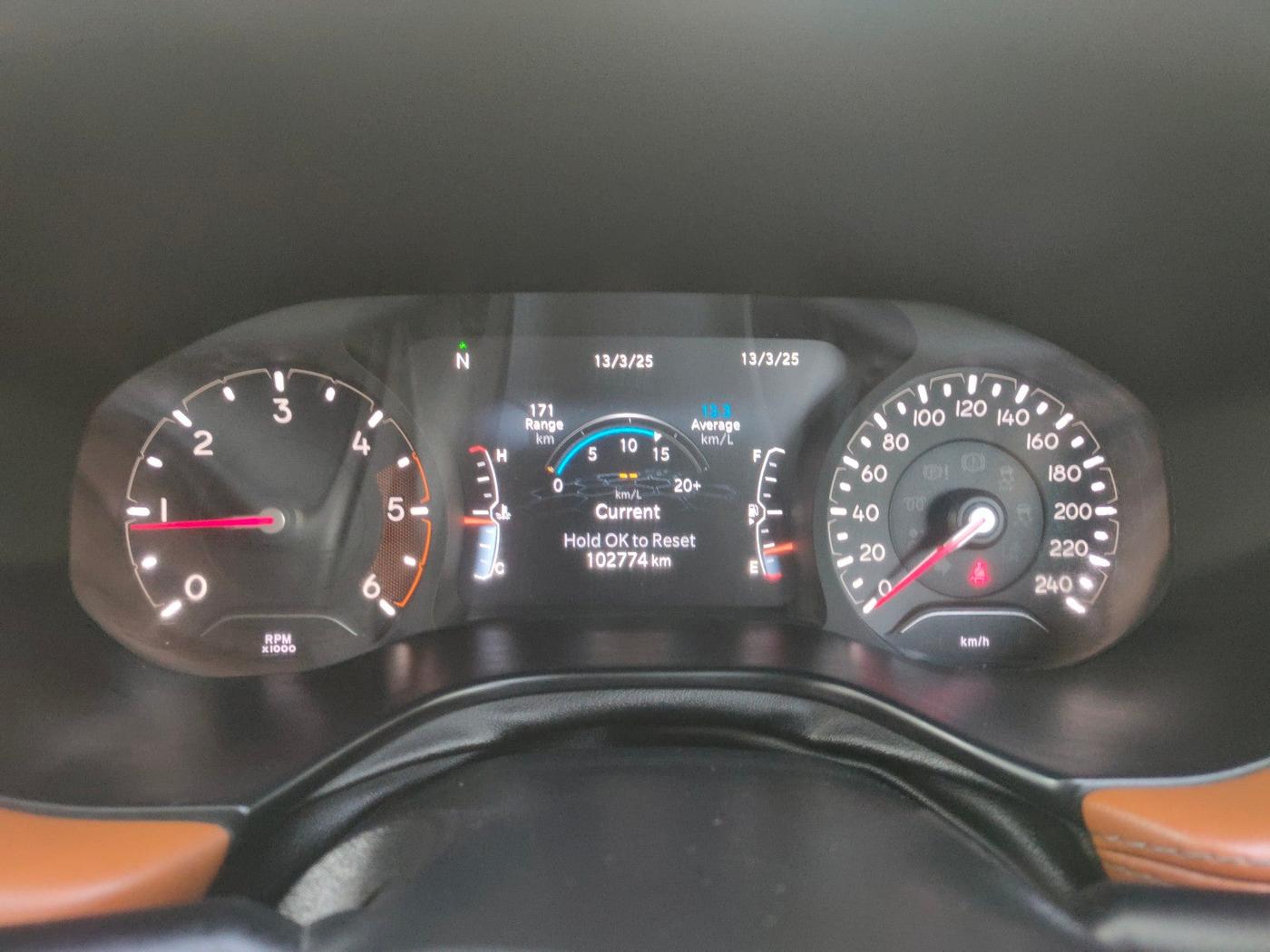 2022 Jeep Compass LIMITED (O) 2.0 DIESEL, Diesel, Manual, 1,02,774 km, interior