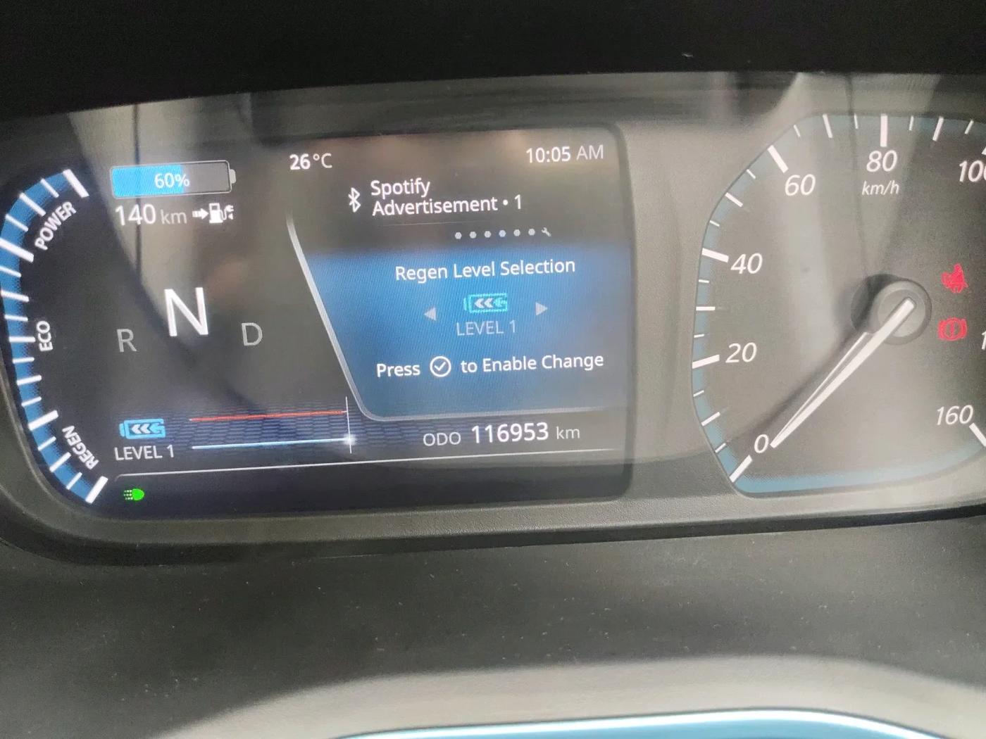 2020 Tata NEXON EV XZ PLUS LUX, Electric, Automatic, 1,17,515 km, interior