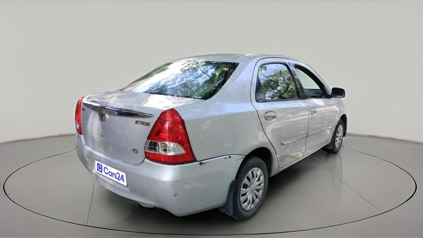 2012 Toyota Etios G, Petrol, Manual, 80,493 km, exterior
