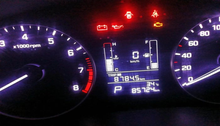 2017 Hyundai Creta SX PLUS AT 1.6 PETROL, Petrol, Automatic, 85,724 km, interior