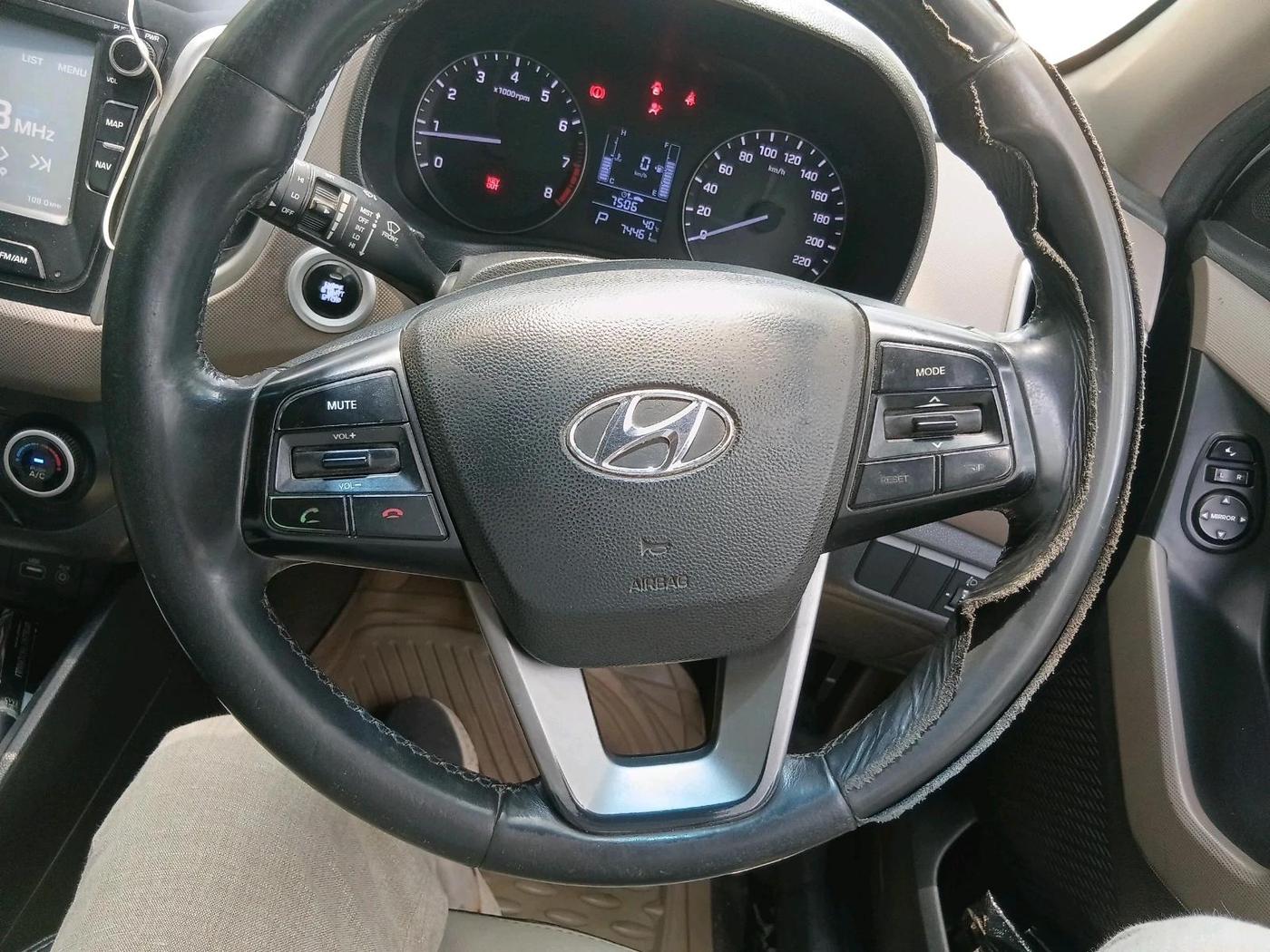 2016 Hyundai Creta SX PLUS AT 1.6 PETROL, Petrol, Automatic, 74,462 km, interior