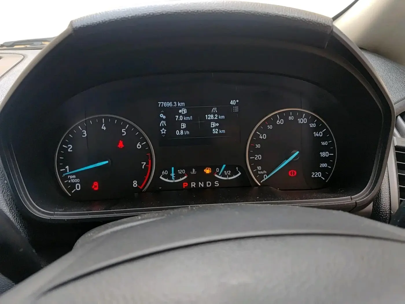 2019 Ford Ecosport TITANIUM + 1.5L PETROL AT, Petrol, Automatic, 77,696 km, interior