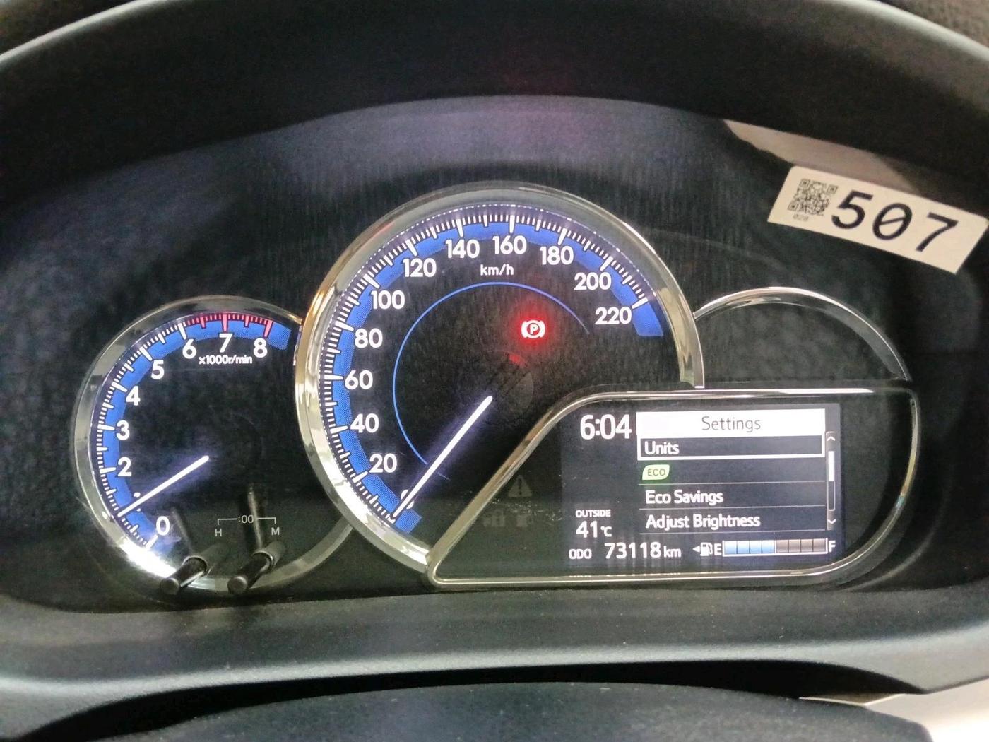 2020 Toyota YARIS G MT, Petrol, Manual, 73,118 km, interior