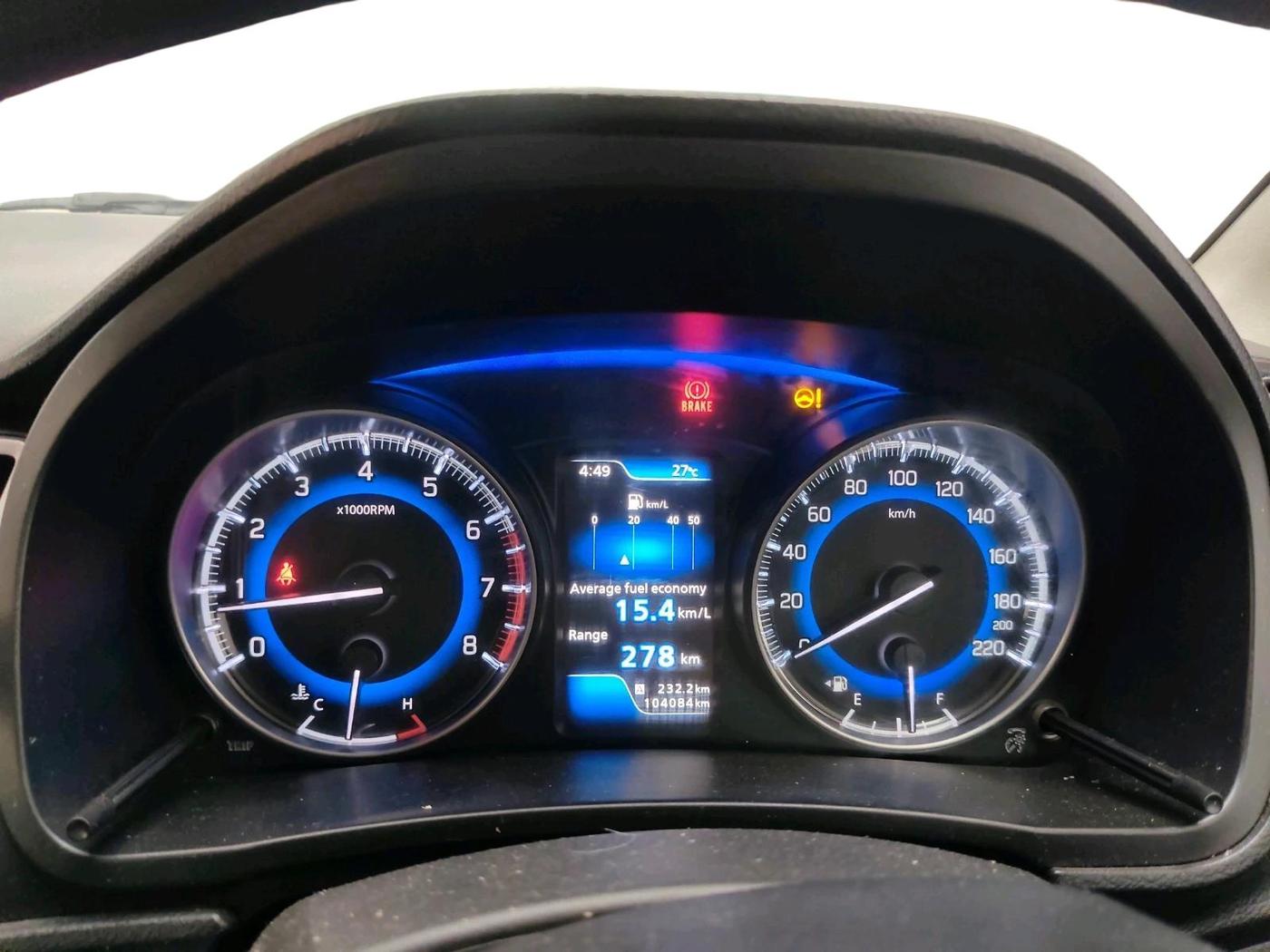 2021 Toyota Glanza G, Petrol, Manual, 1,04,084 km, interior
