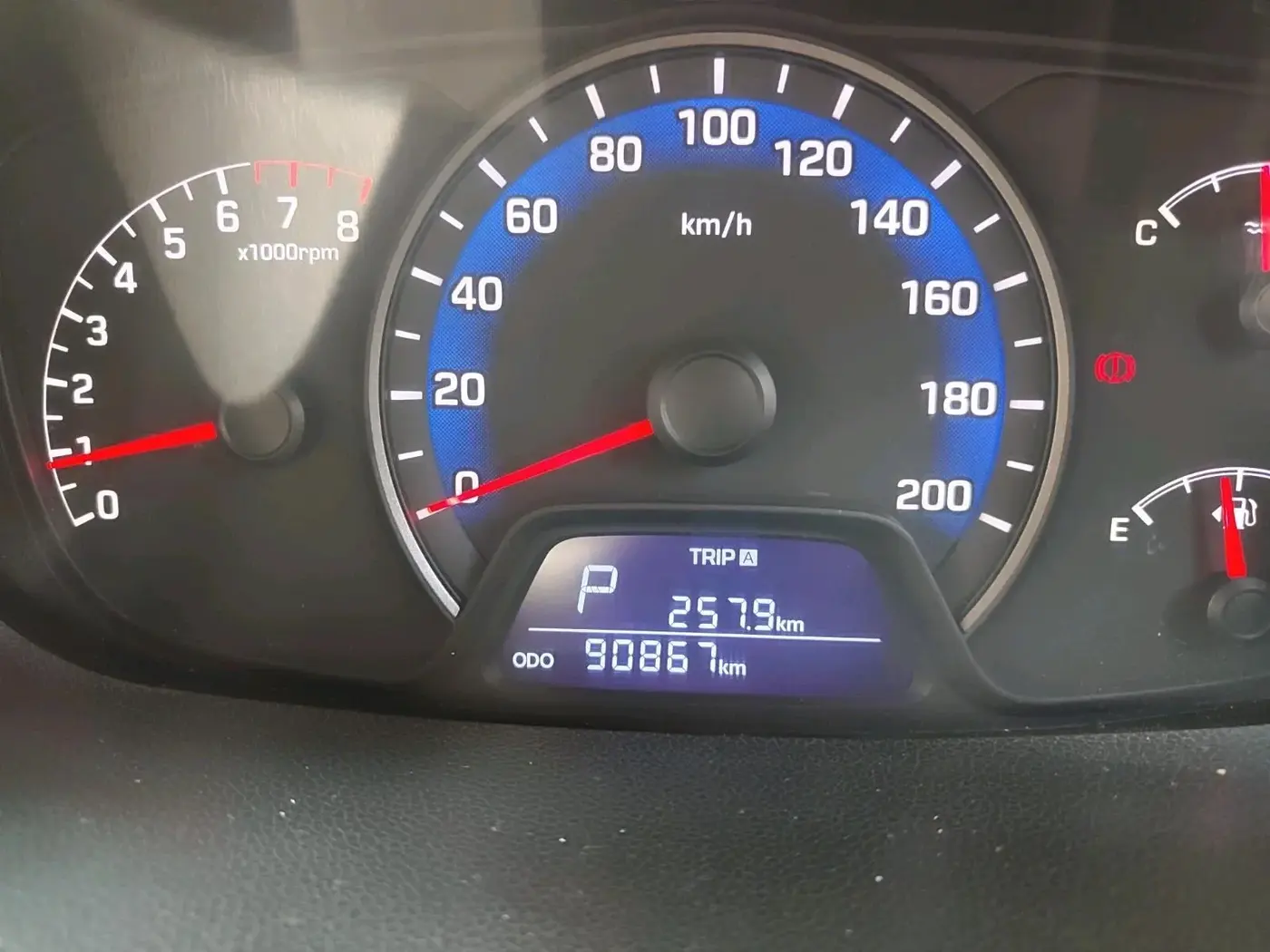 2014 Hyundai Xcent SX AT 1.2 (O), Petrol, Automatic, 90,867 km, interior