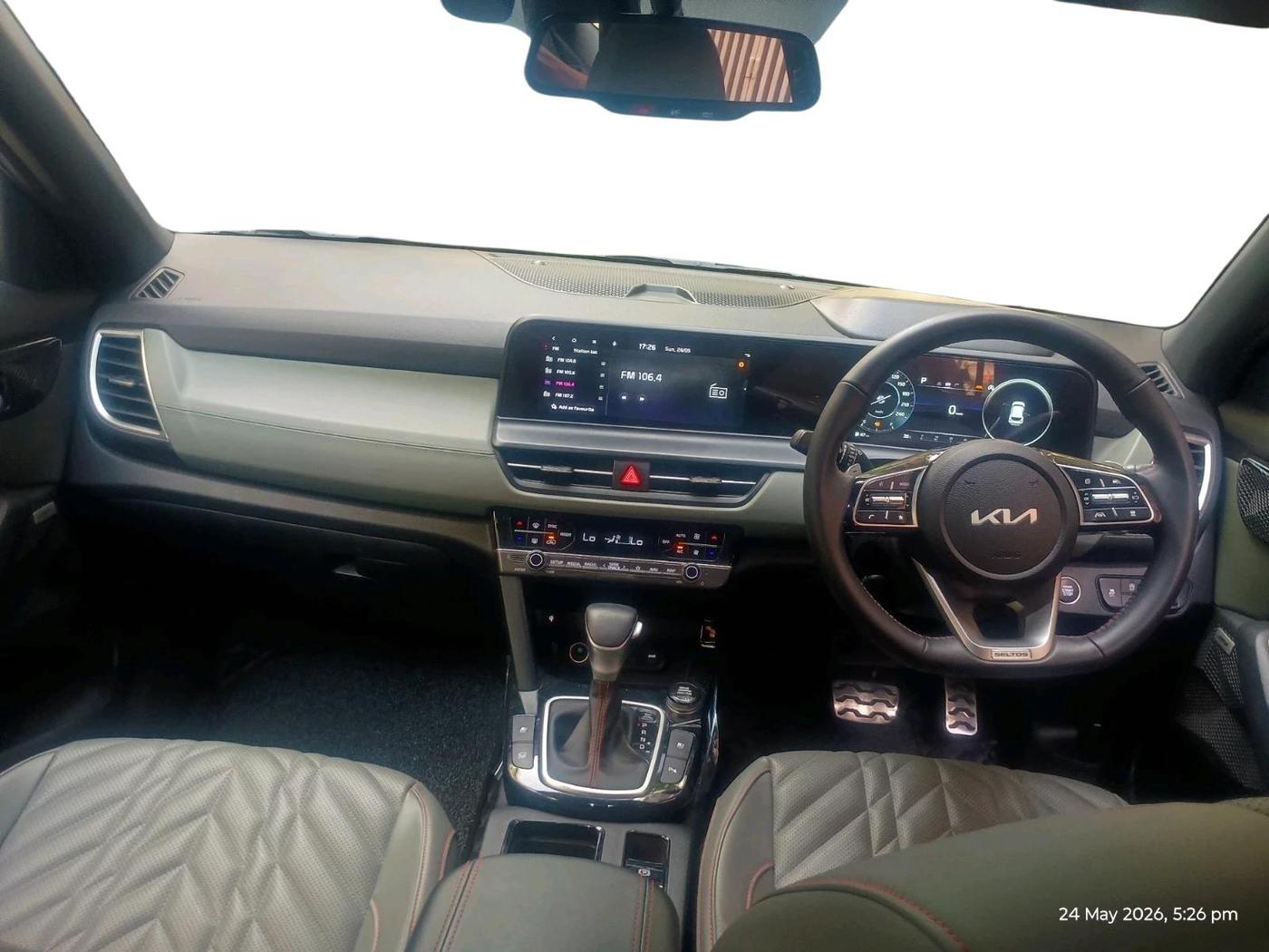 2024 KIA SELTOS  X LINE 1.5 TURBO PETROL DCT, Petrol, Automatic, 19,796 km, interior