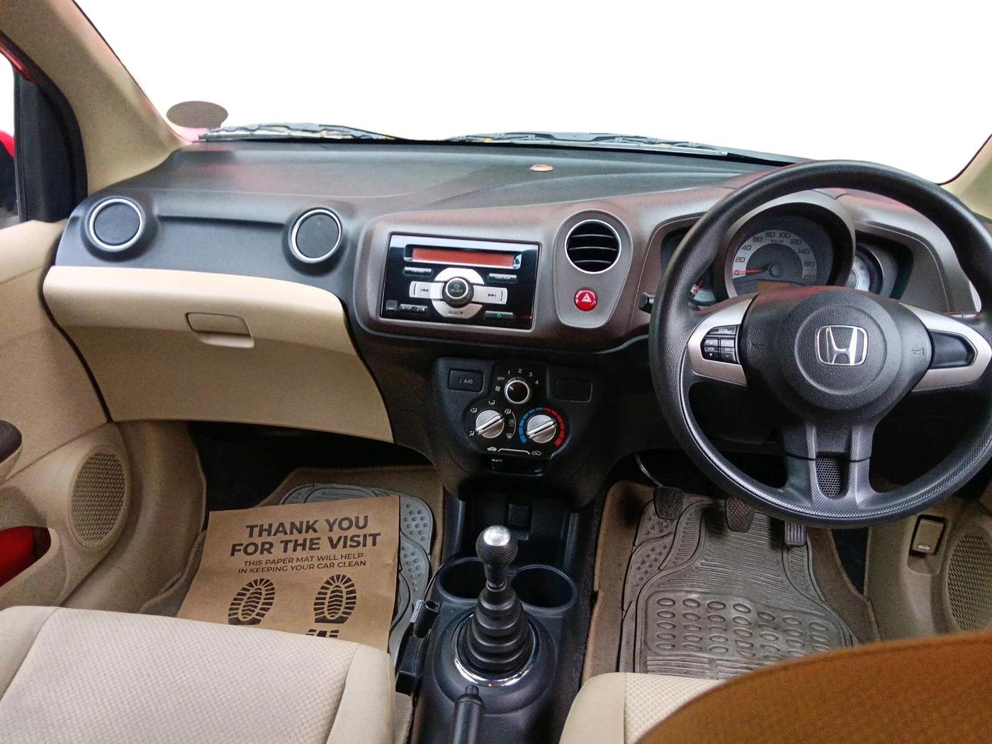 2012 Honda Brio E MT, Petrol, Manual, 24,507 km, interior