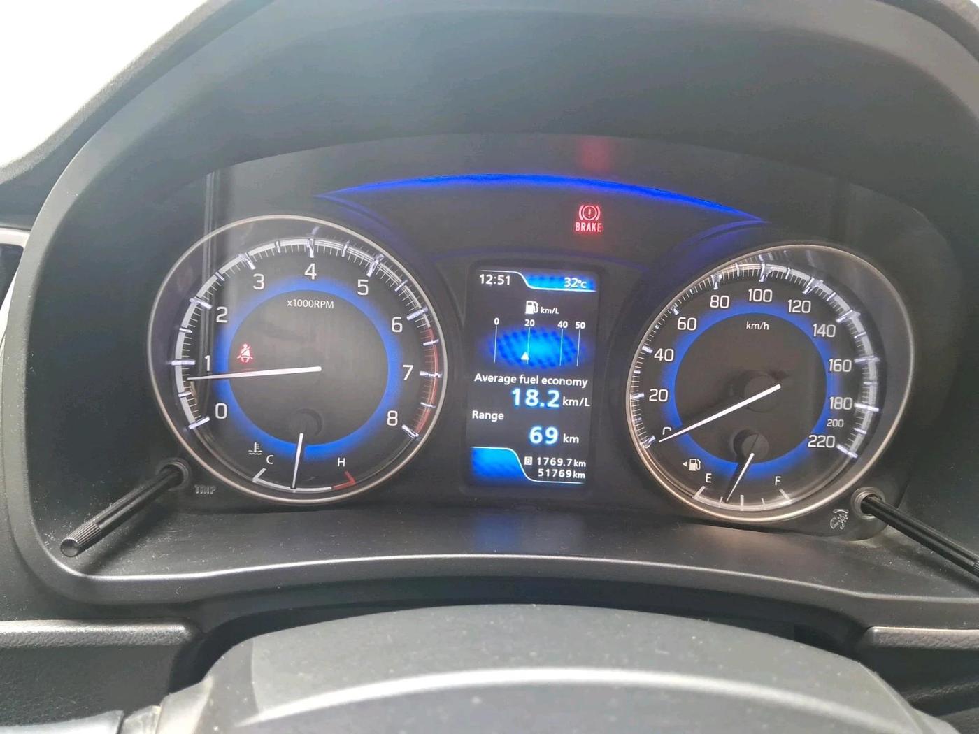 2019 Toyota Glanza G ISG, Petrol, Manual, 51,769 km, interior