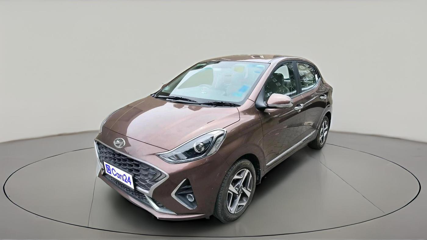 2021 Hyundai AURA SX PLUS 1.2 AMT, Petrol, Automatic, 6,229 km, exterior