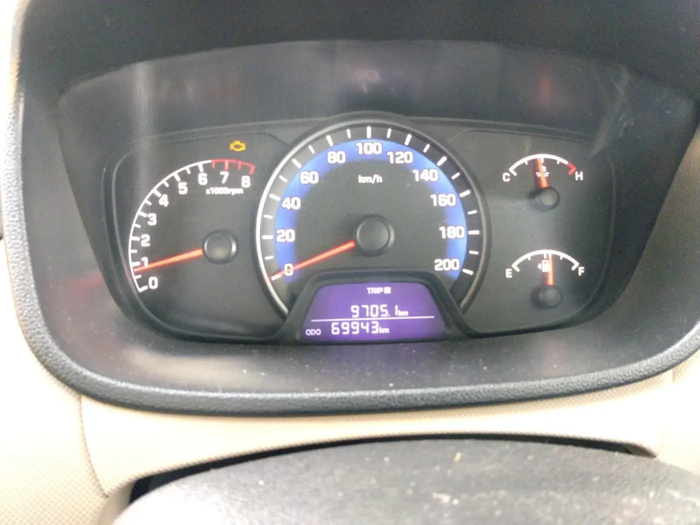 2017 Hyundai Xcent SX 1.2, CNG, Manual, 69,943 km, interior