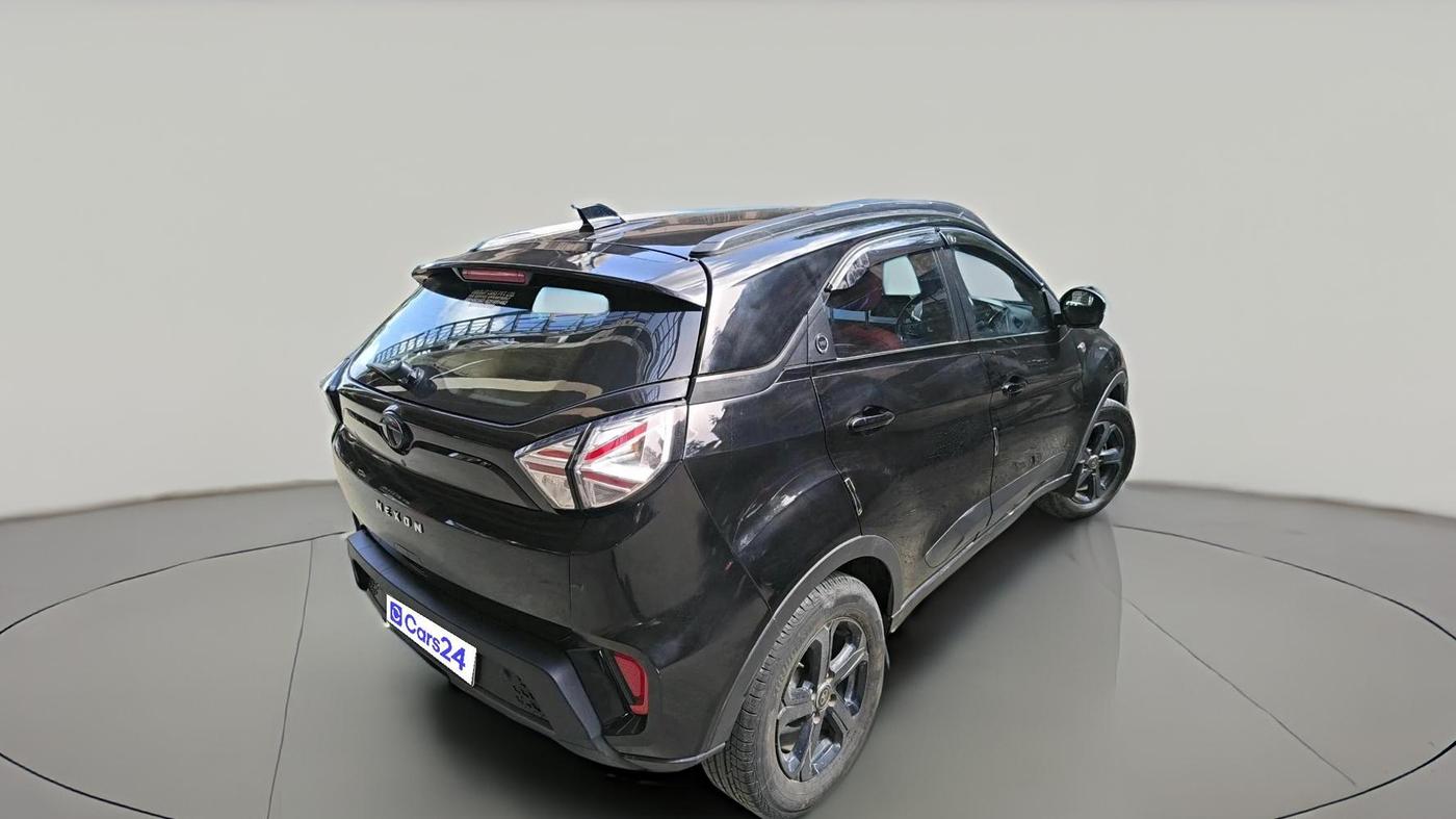 2023 Tata NEXON XZA PLUS LUX SUNROOF RED DARK PETROL, Petrol, Automatic, 28,100 km, exterior