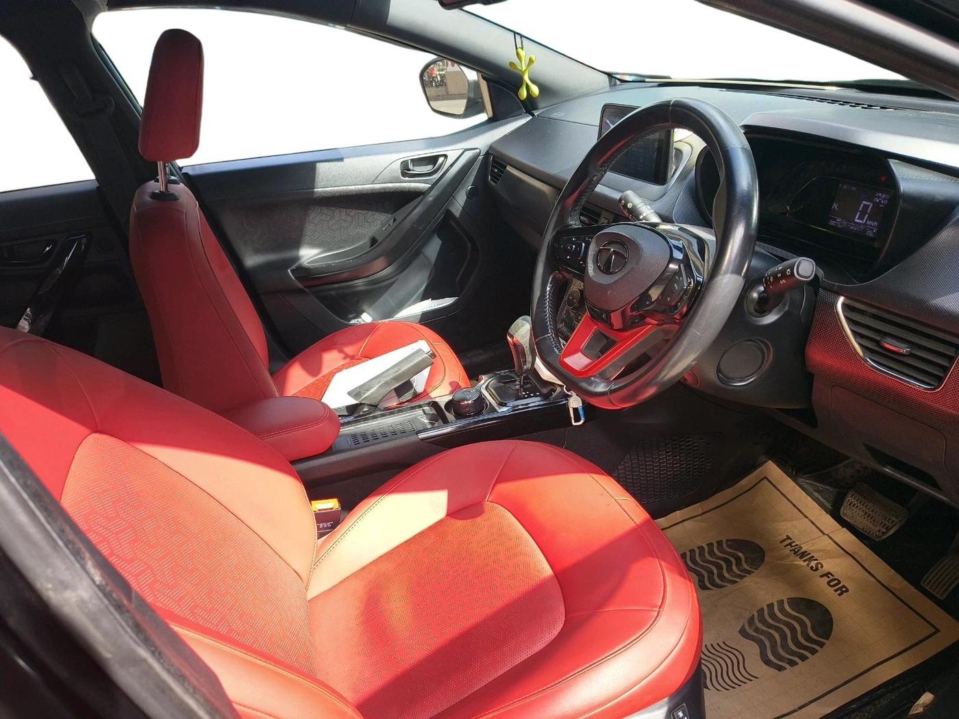 2023 Tata NEXON XZA PLUS LUX SUNROOF RED DARK PETROL, Petrol, Automatic, 28,243 km, interior