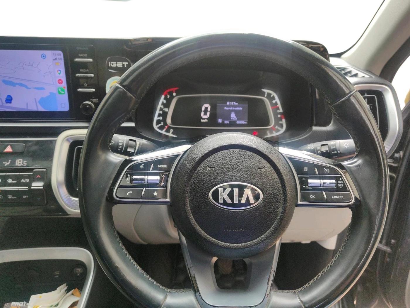 2020 KIA SONET HTX 1.0 IMT, Petrol, Manual, 86,999 km, interior
