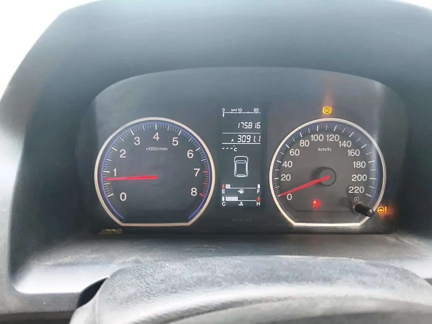 2008 Honda CRV 2.4L 2WD MT, CNG, Manual, 1,75,816 km, interior