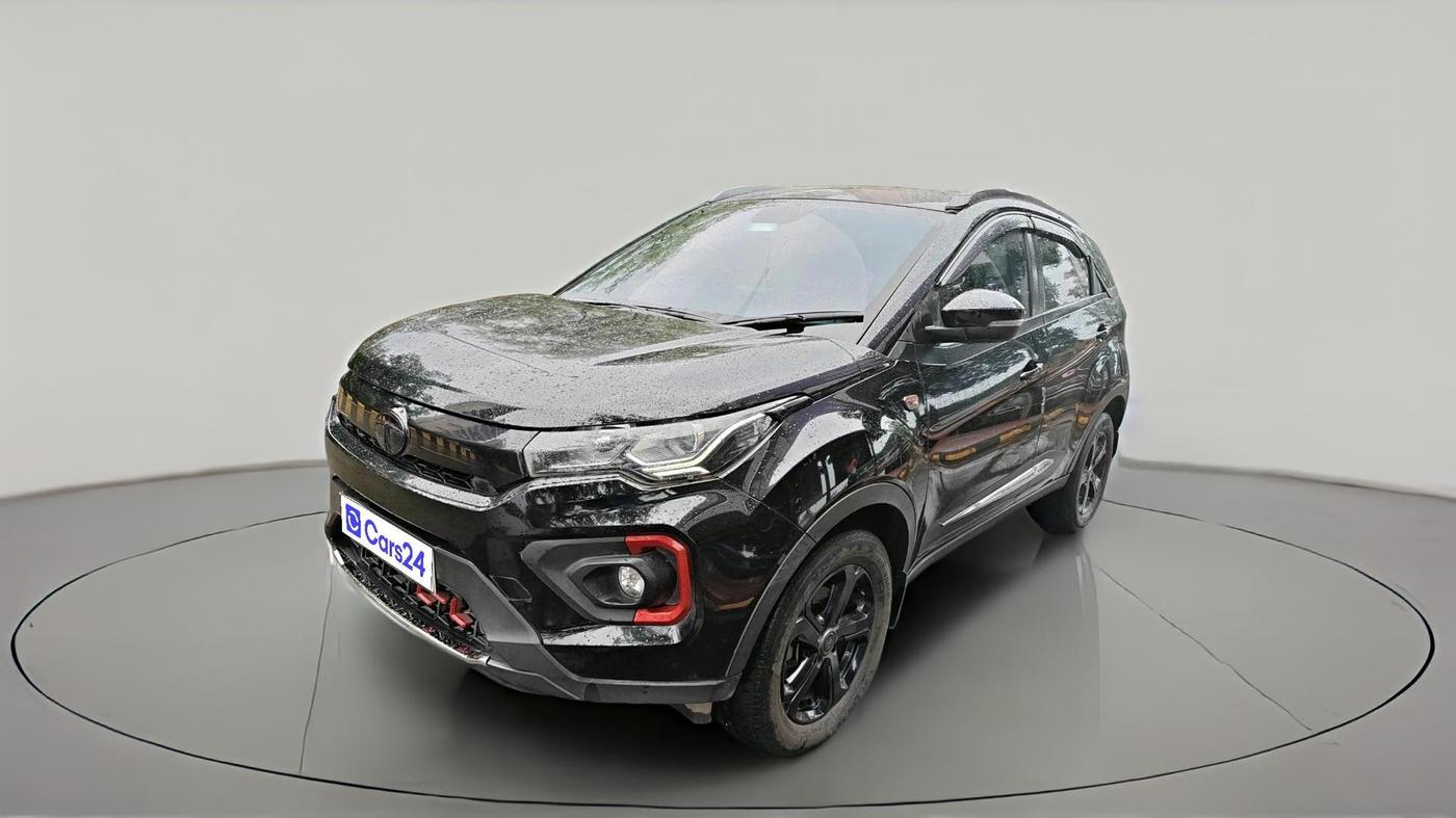 2023 Tata NEXON XZA PLUS LUX SUNROOF RED DARK PETROL, Petrol, Automatic, 74,244 km, exterior