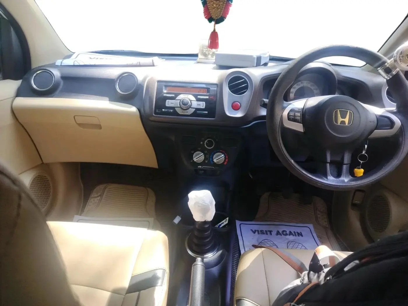 2012 Honda Brio S MT, Petrol, Manual, 1,14,831 km, interior