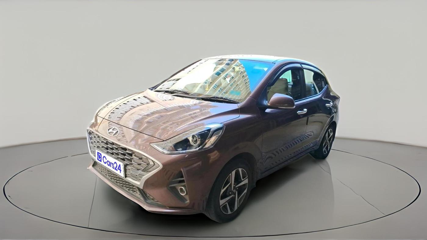 2020 Hyundai AURA SX PLUS 1.2 AMT, CNG, Automatic, 40,180 km, exterior
