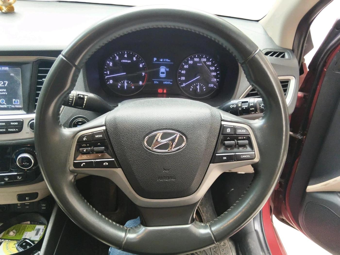 2018 Hyundai Verna 1.6 VTVT SX (O) AT, Petrol, Automatic, 64,547 km, interior