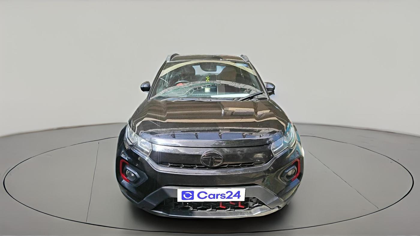 2023 Tata NEXON XZA PLUS LUX SUNROOF RED DARK PETROL, Petrol, Automatic, 28,075 km, exterior