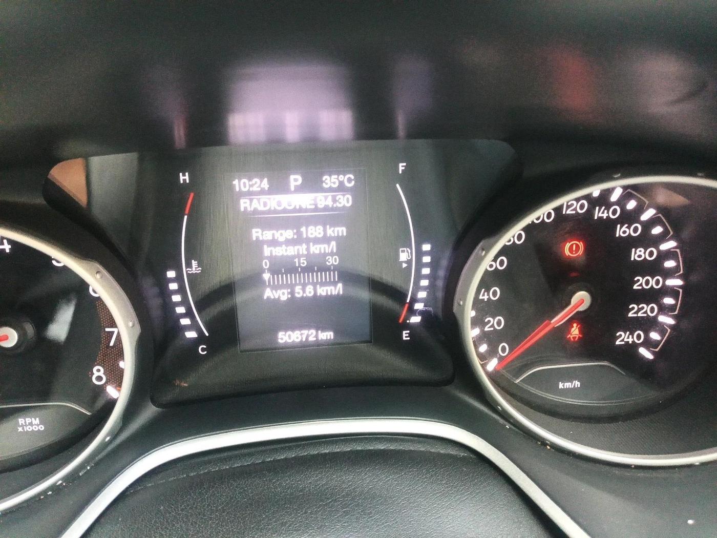 2019 Jeep Compass LONGITUDE (O) 1.4 PETROL AT, Petrol, Automatic, 50,672 km, interior
