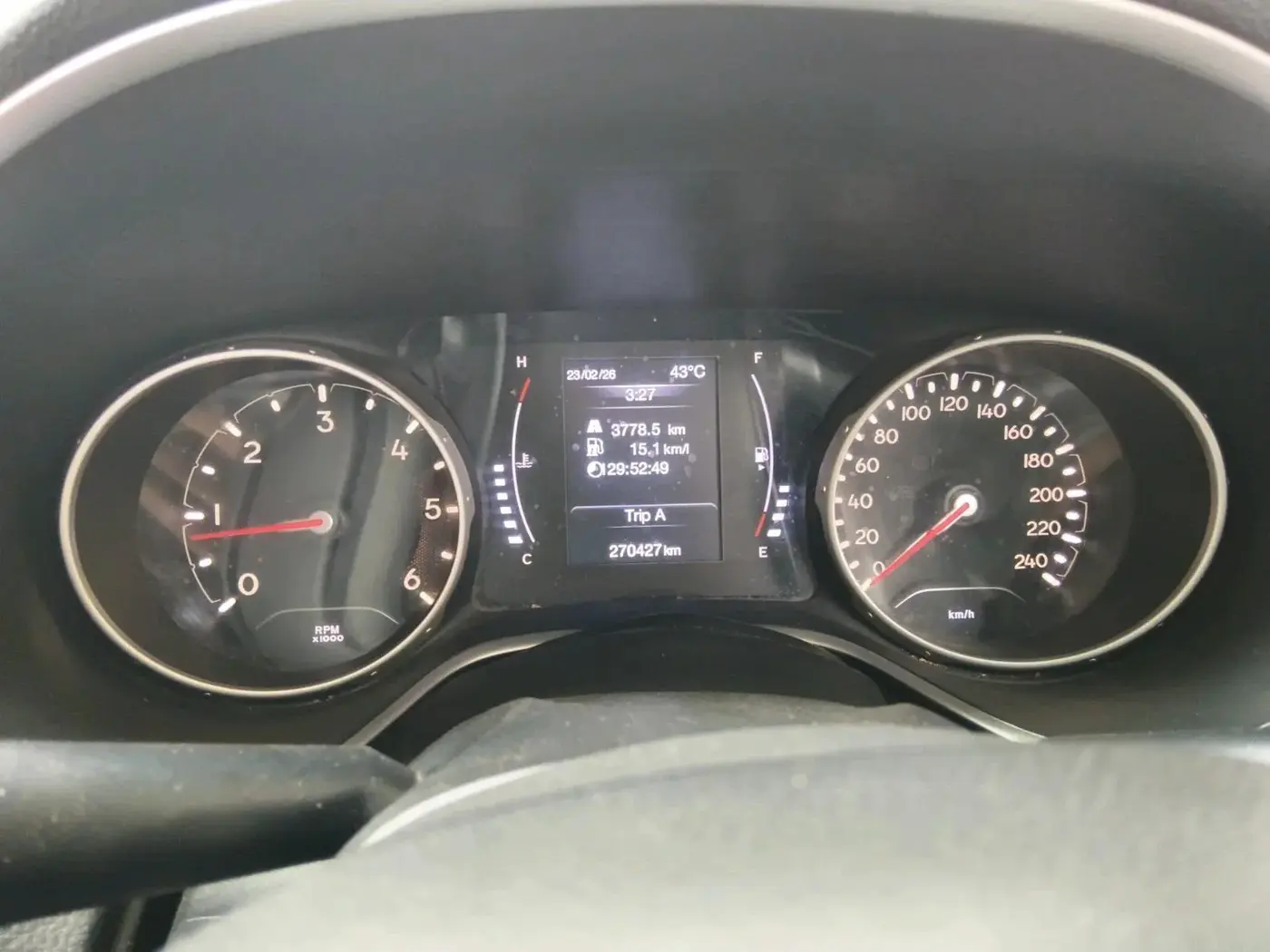 2017 Jeep Compass LIMITED 2.0 DIESEL, Diesel, Manual, 2,70,427 km, interior