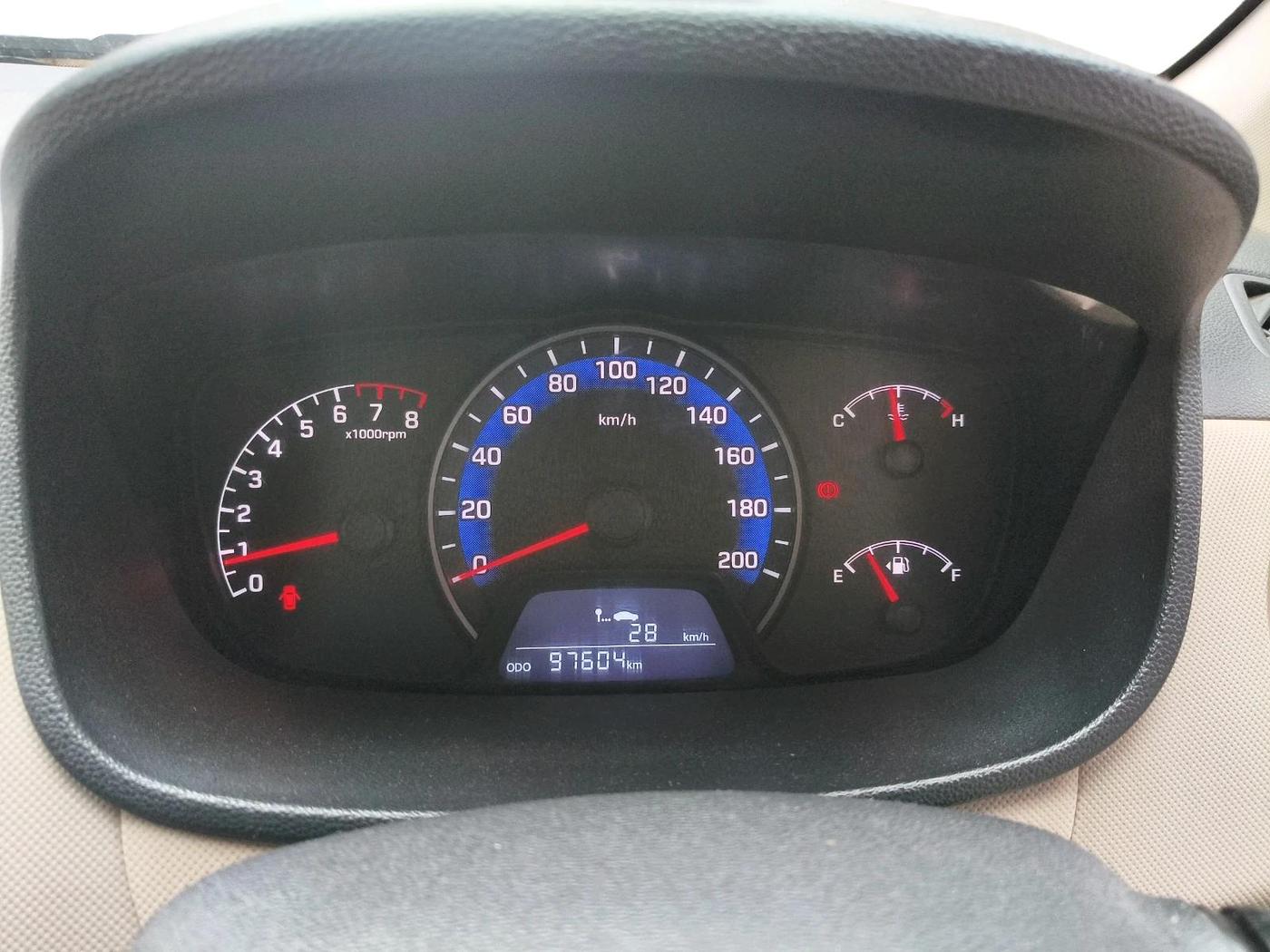 2016 Hyundai Xcent SX 1.2, CNG, Manual, 97,604 km, interior