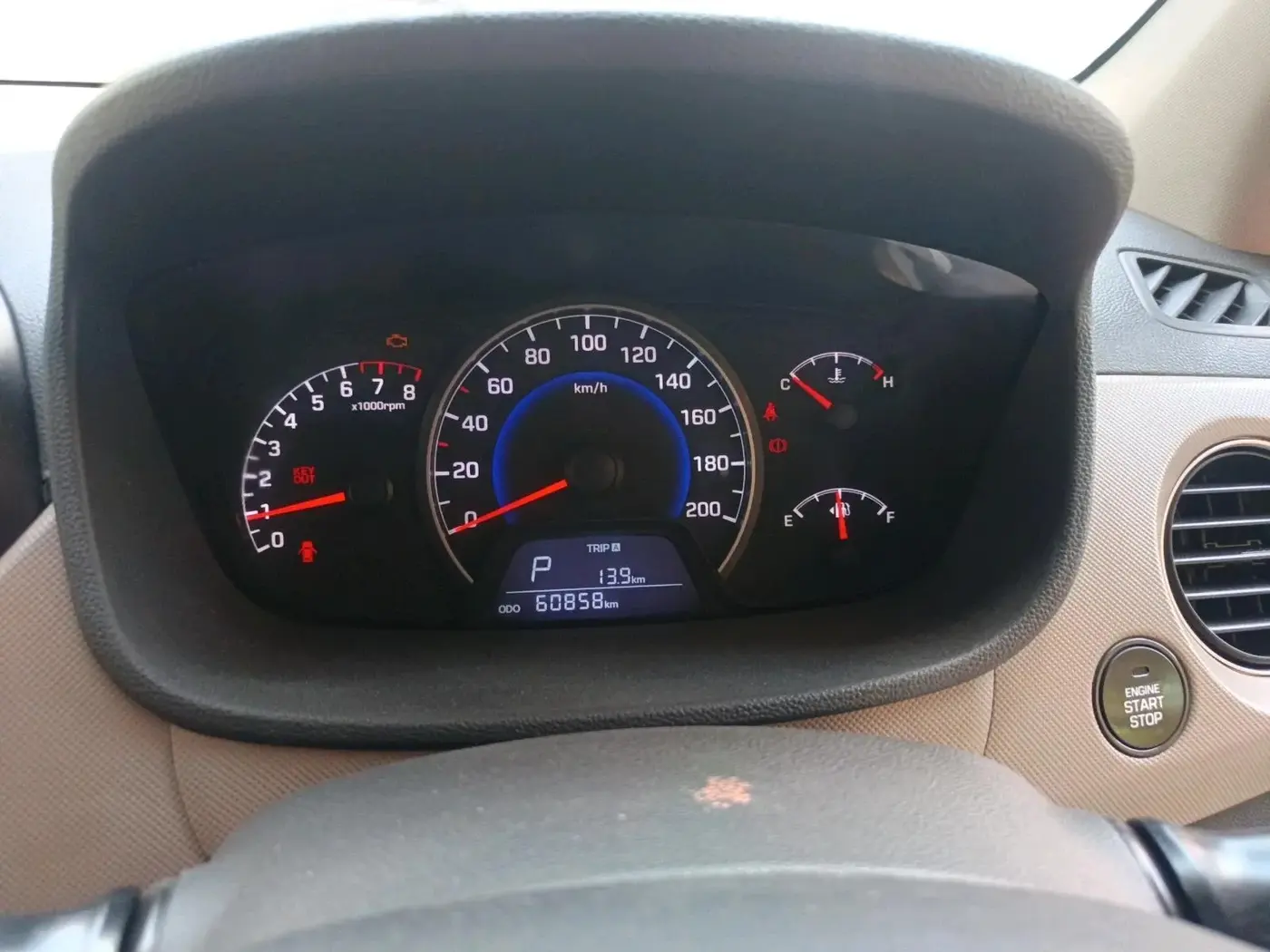 2014 Hyundai Grand i10 ASTA AT 1.2 KAPPA VTVT, Petrol, Automatic, 60,858 km, interior