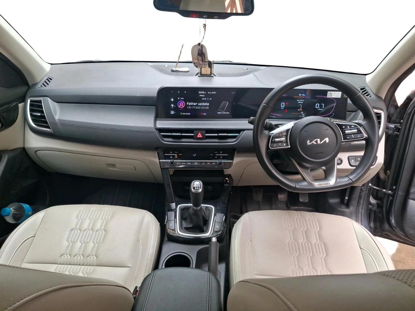 2023 KIA SELTOS  HTX 1.5 PETROL MT, Petrol, Manual, 11,119 km, interior