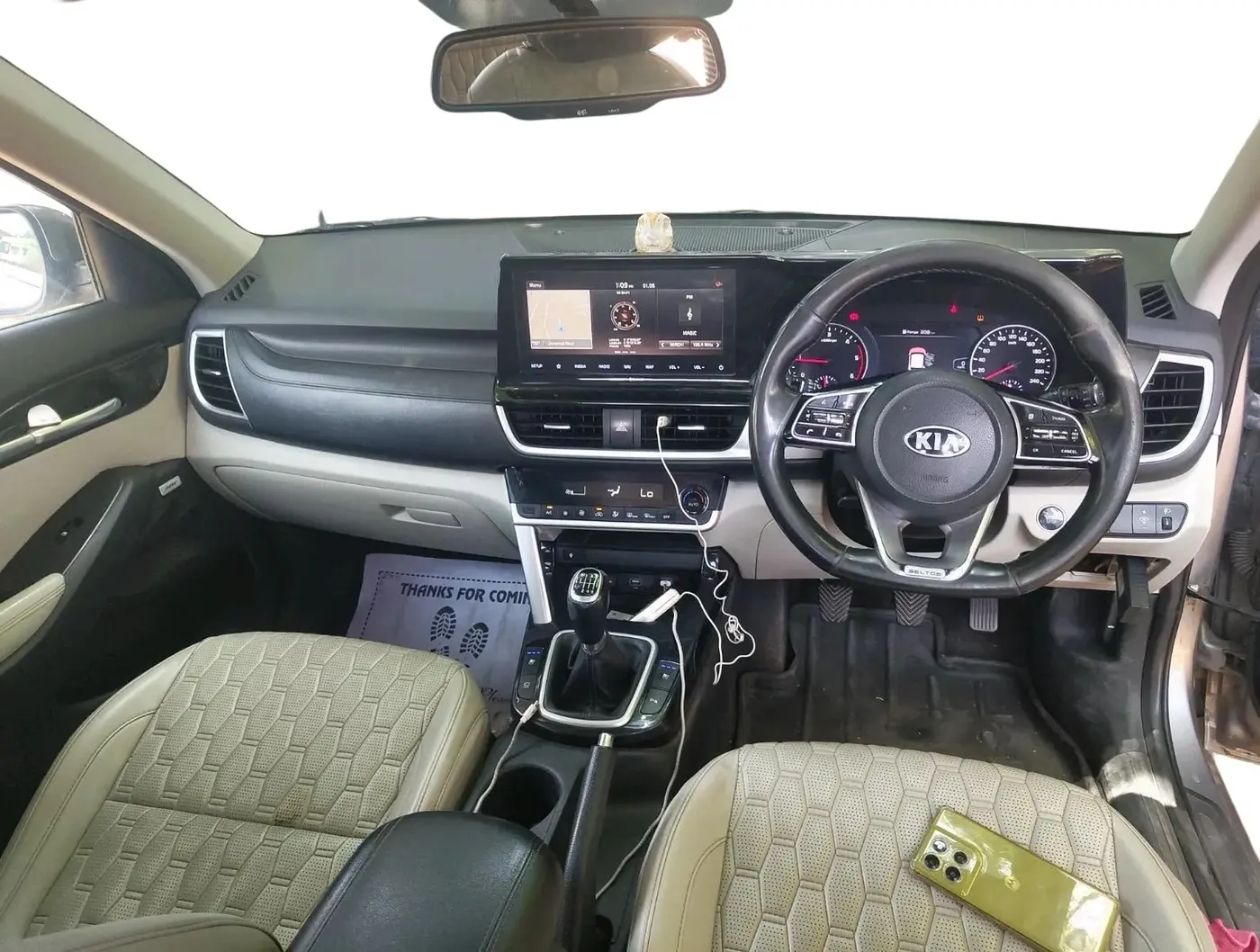 2020 KIA SELTOS HTX 1.5 DIESEL, Diesel, Manual, 1,81,907 km, interior