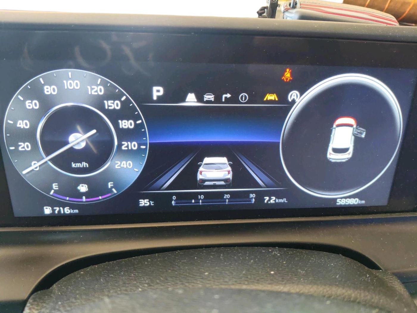 2023 KIA SELTOS 1.5 GTX+ TURBO GDI PETROL DCT, Petrol, Automatic, 58,980 km, interior