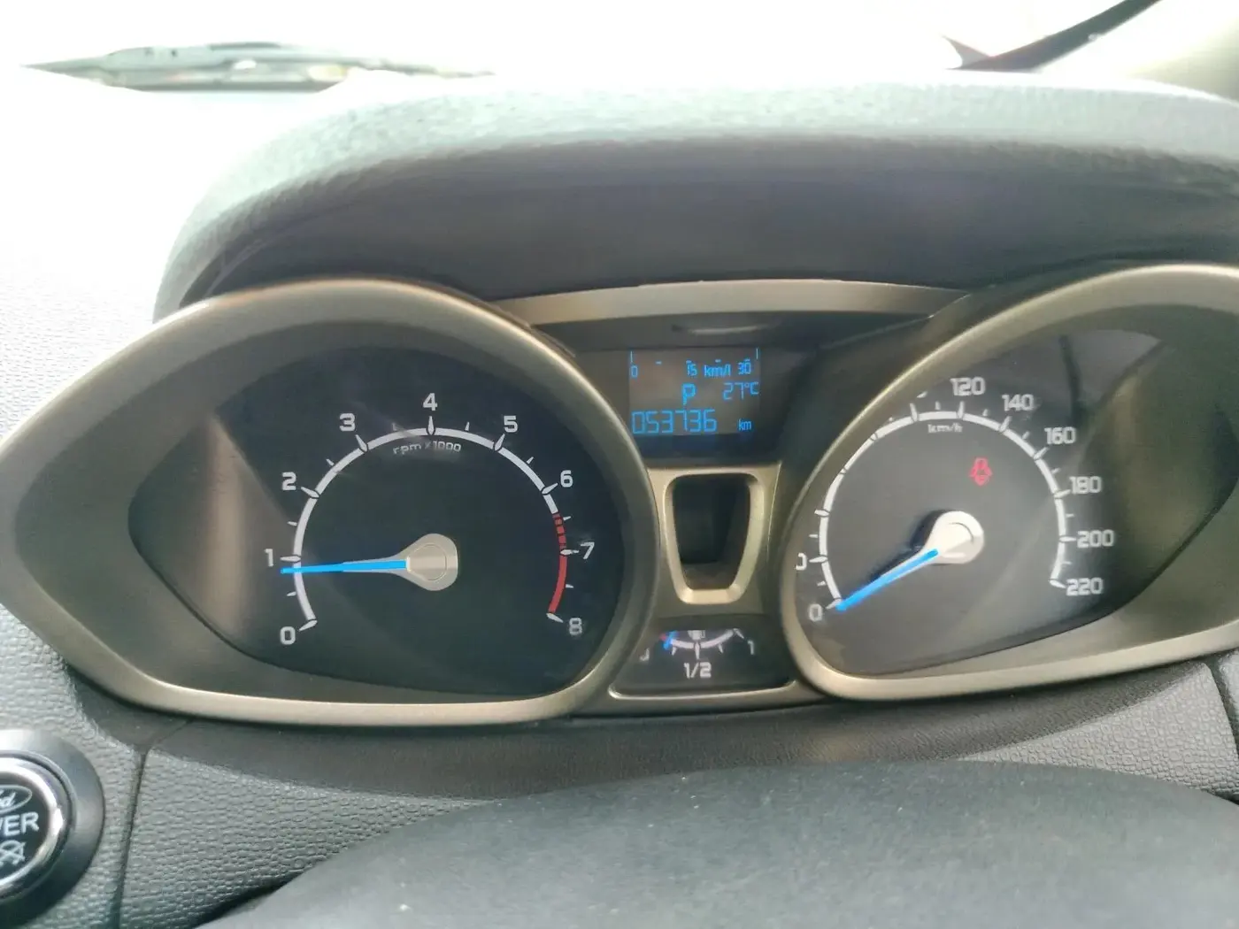 2016 Ford Ecosport TITANIUM 1.5L PETROL AT, Petrol, Automatic, 53,736 km, interior