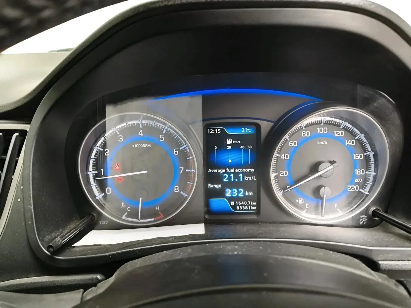 2019 Toyota Glanza V, Petrol, Manual, 83,381 km, interior