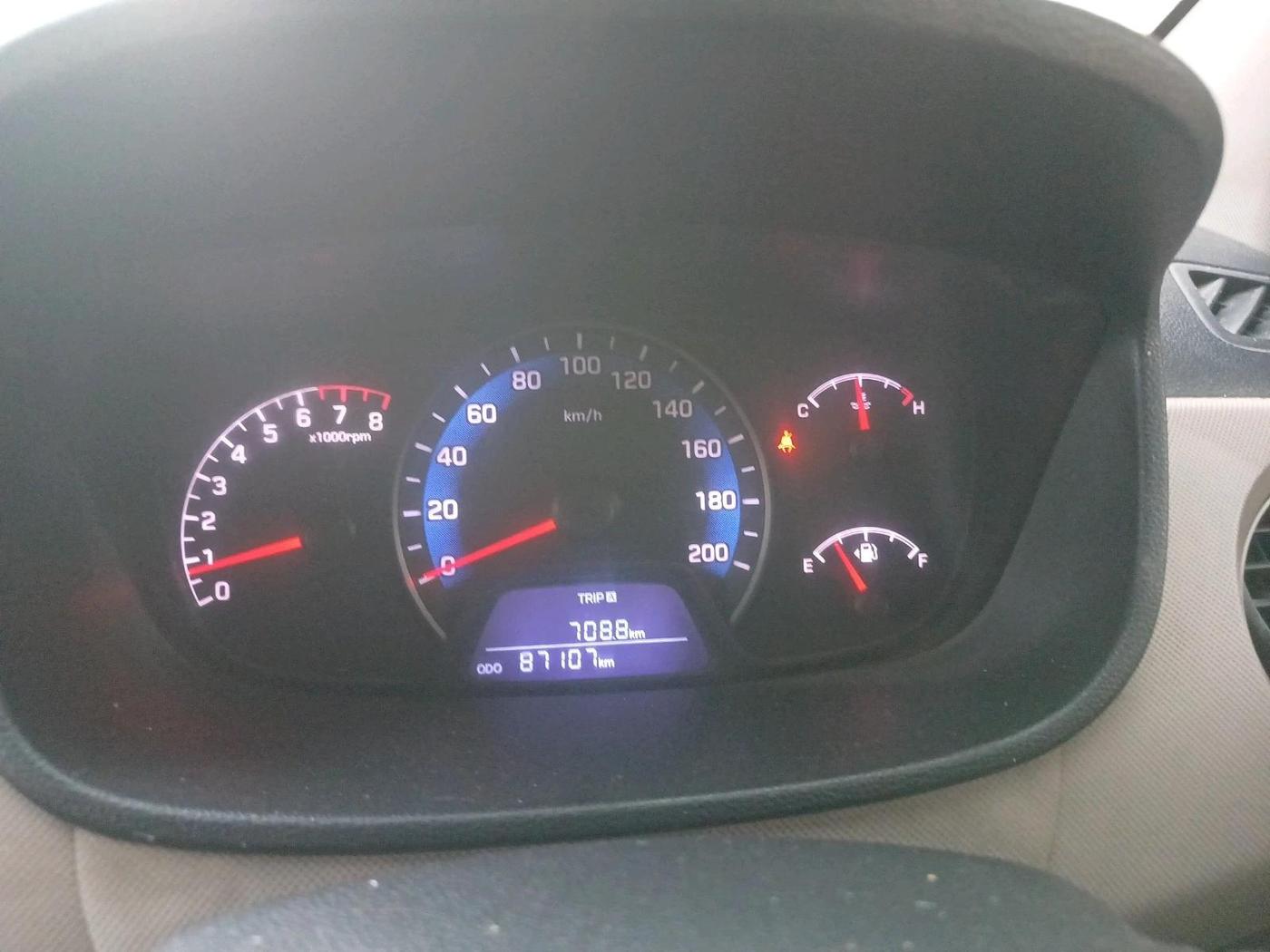 2016 Hyundai Xcent BASE 1.2, CNG, Manual, 87,107 km, interior