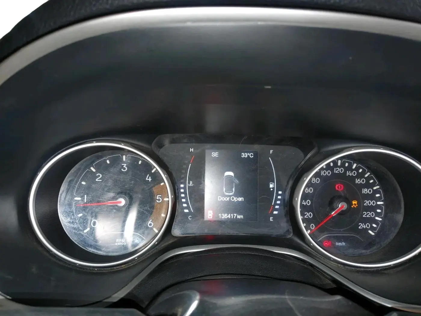 2018 Jeep Compass LONGITUDE (O) 2.0 DIESEL, Diesel, Manual, 1,36,417 km, interior