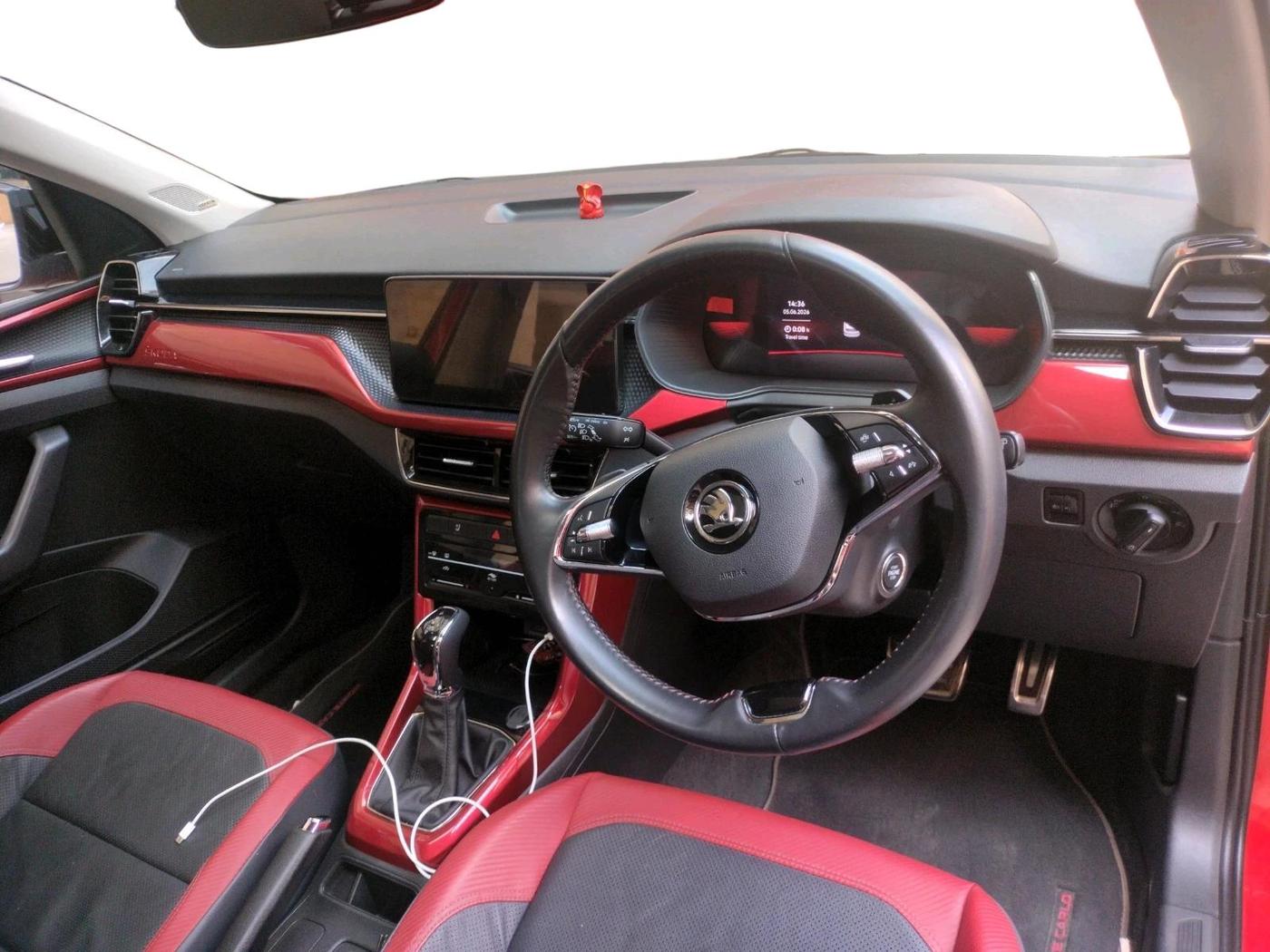 2022 Skoda KUSHAQ MONTE CARLO 1.0L TSI AT, Petrol, Automatic, 20,645 km, interior