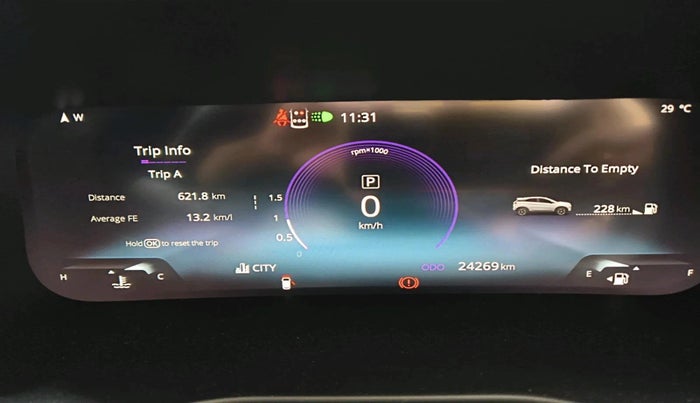 2023 Tata NEXON FEARLESS PURPLE + SUNROOF DCA DUAL TONE 1.2 PETROL, Petrol, Automatic, 24,269 km, interior