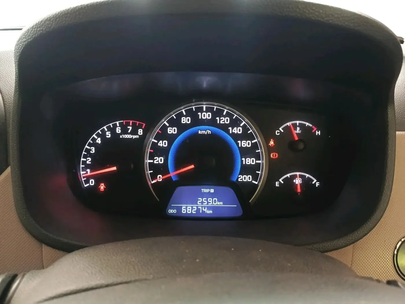 2015 Hyundai Grand i10 ASTA 1.2 KAPPA VTVT, Petrol, Manual, 68,274 km, interior