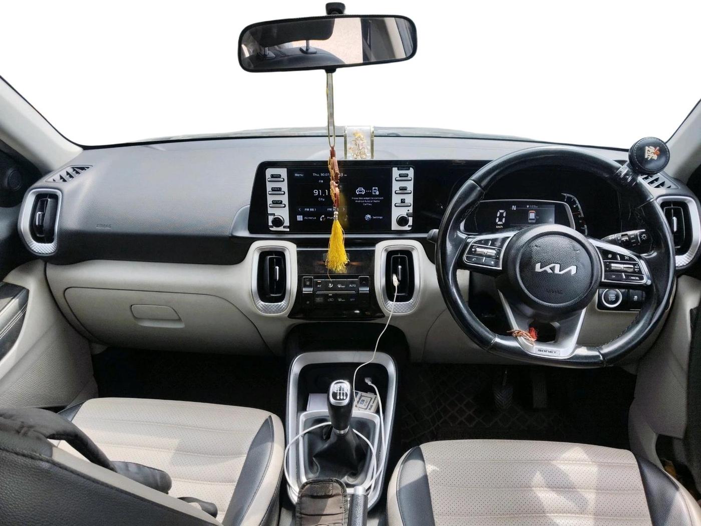 2023 KIA SONET HTX 1.0 TURBO PETROL IMT, Petrol, Manual, 69,535 km, interior