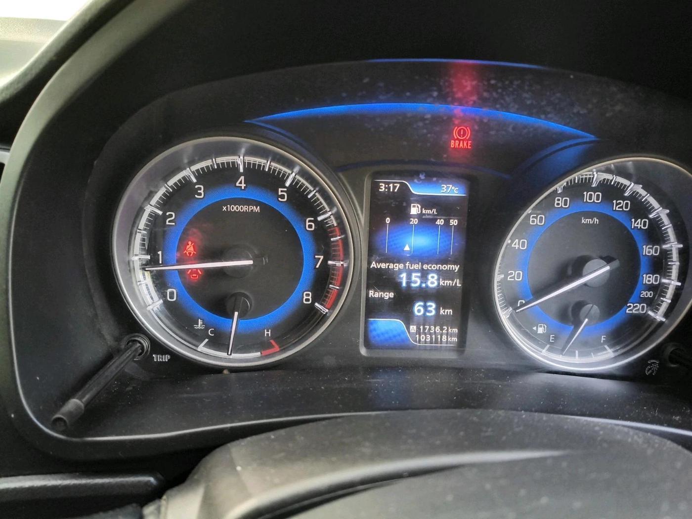 2020 Toyota Glanza G, Petrol, Manual, 1,03,118 km, interior
