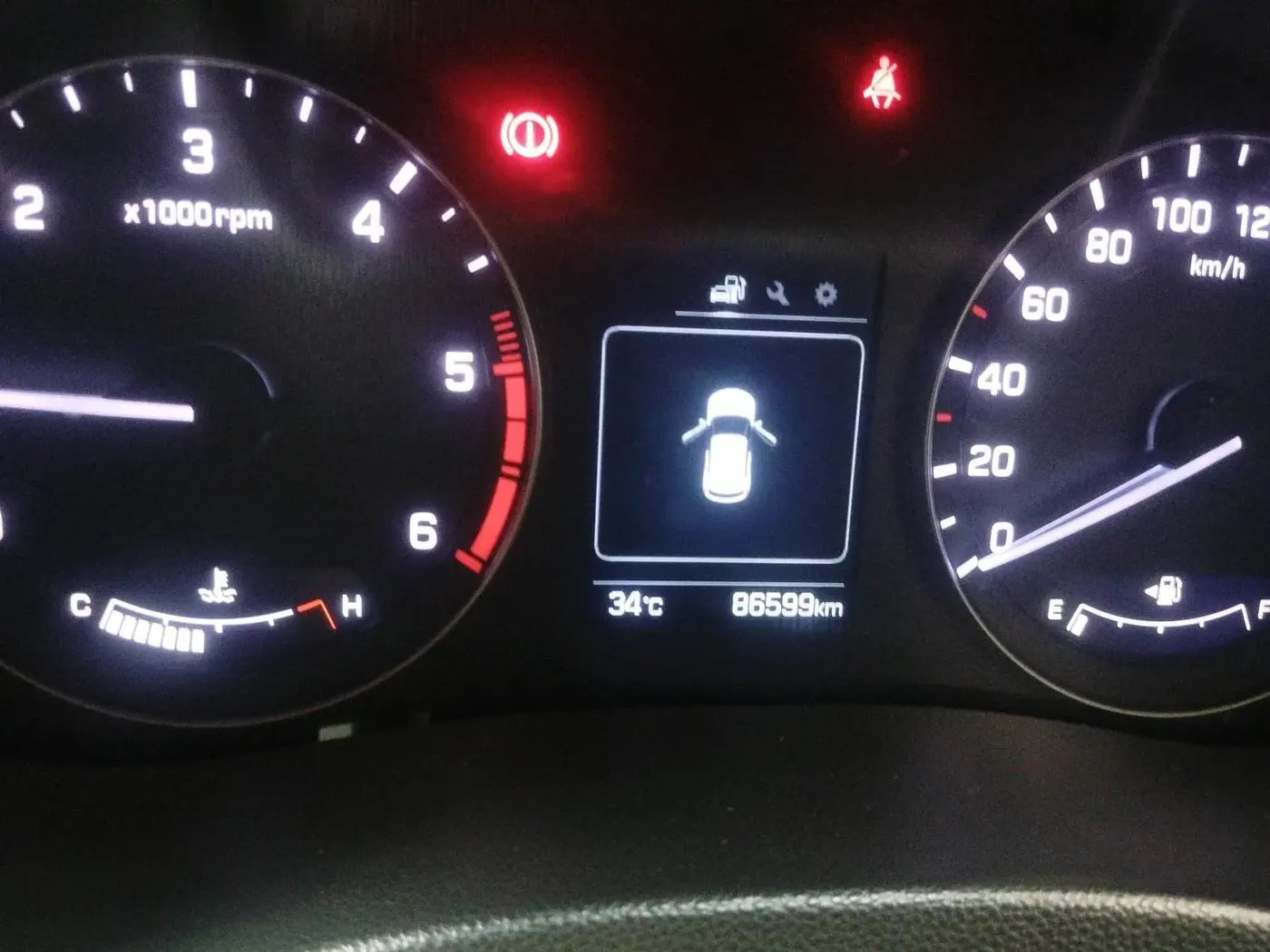 2017 Hyundai Creta SX (O) 1.6 DIESEL, Diesel, Manual, 86,599 km, interior