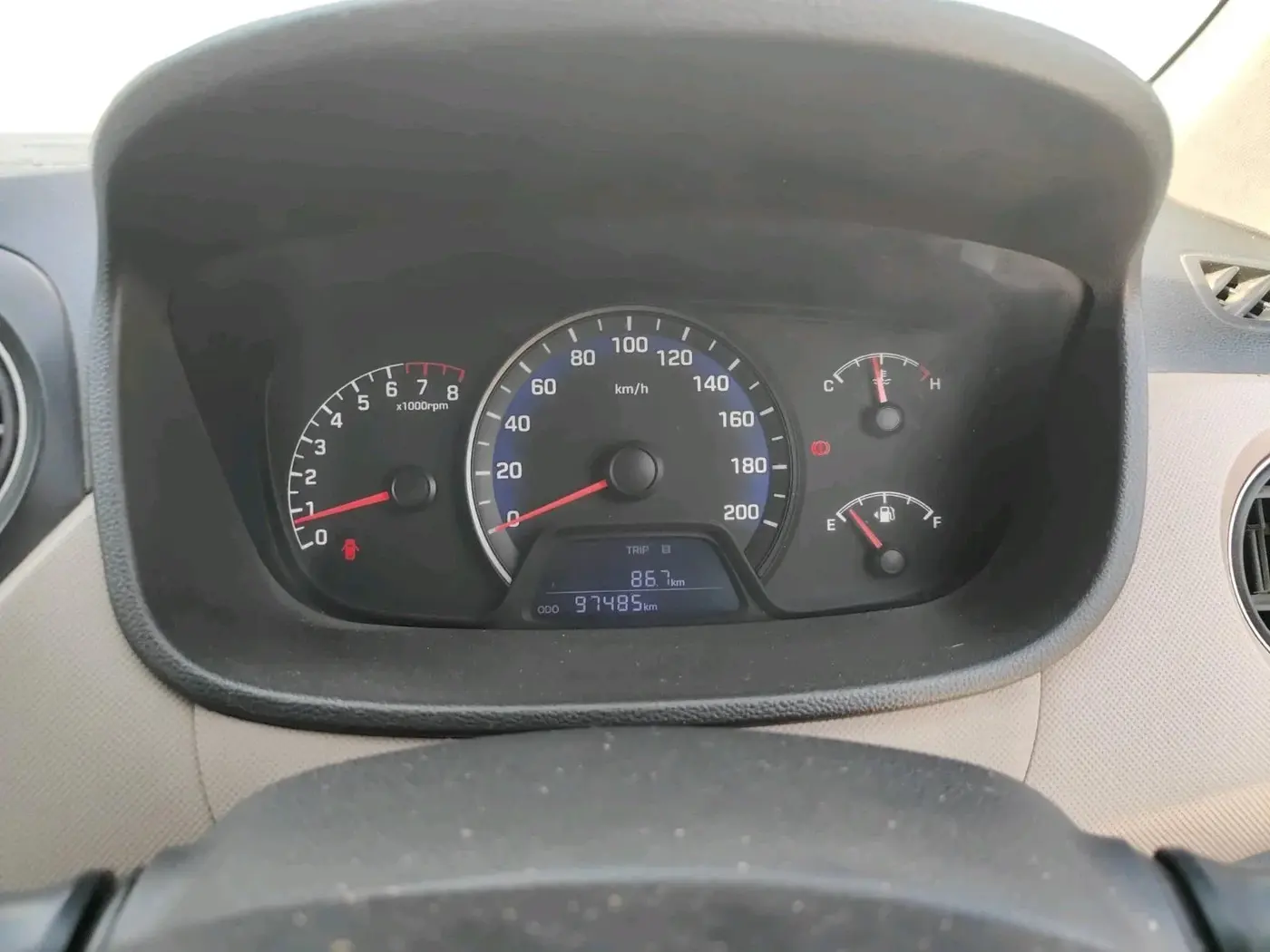 2018 Hyundai XCENT PRIME T  VTVT PLUS  CNG, CNG, Manual, 98,000 km, interior